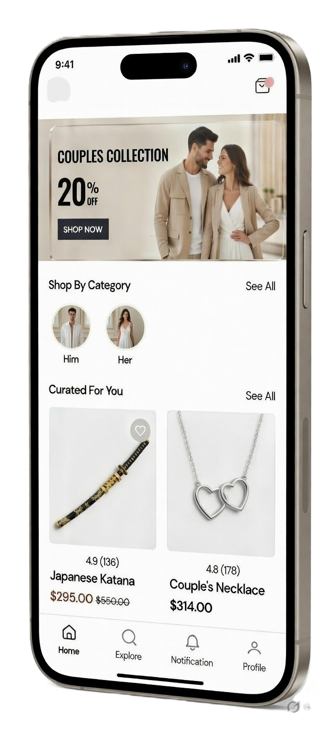 App for couples, marketplace